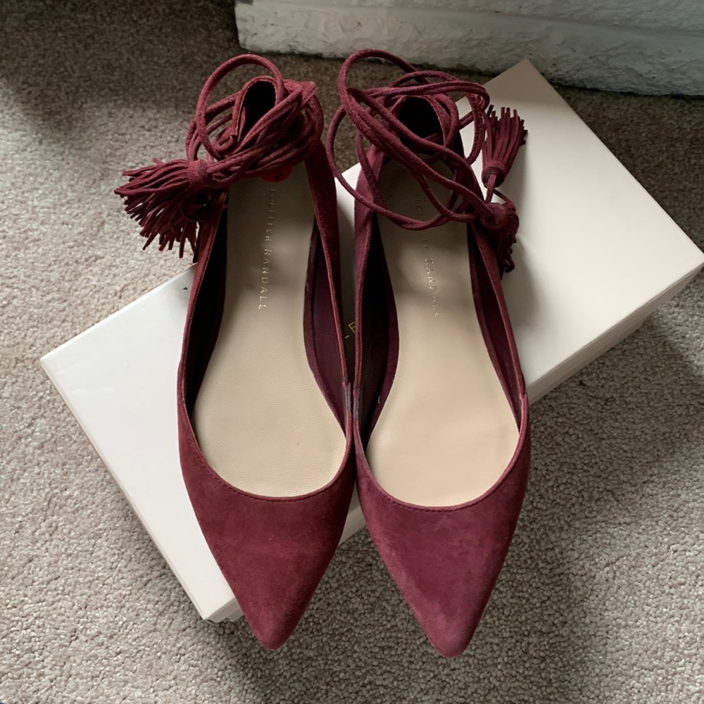 Loeffler Randall Bordeaux Penelope flat size 6.5